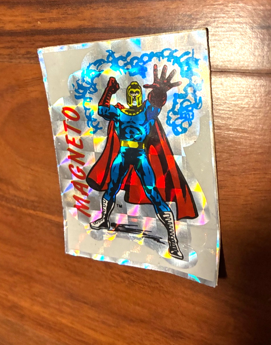 1 Rare VTG Prism 1994 Marvel Ent Group "Magneto" Vending Machine Sticker 1 Rare VTG Prism 1994 Marvel Ent Group "Magneto" Vending Machine Sticker