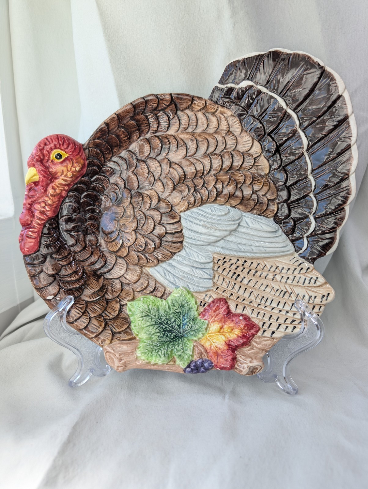Fitz and Floyd 1994 Omnibus Canapé Turkey Thanksgiving Candy Dish Plate Autumn Fitz and Floyd 1994 Omnibus Canapé Turkey Thanksgiving Candy Dish Plate Autumn