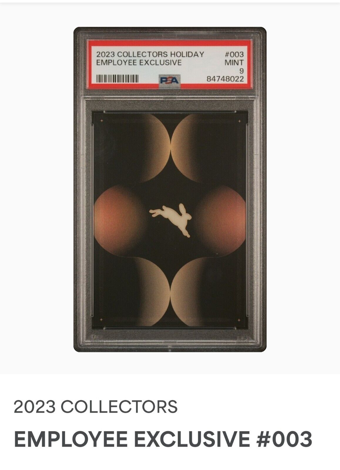 2023 Collectors Employee Exclusive-ONLY 329 OF THESE EXIST. Card #003 PSA 9