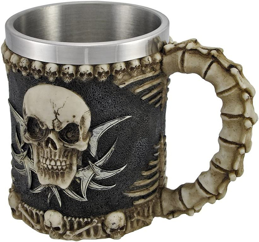 1 X Gothic Tribal Skull Tankard Coffee Mug Cup Creepy