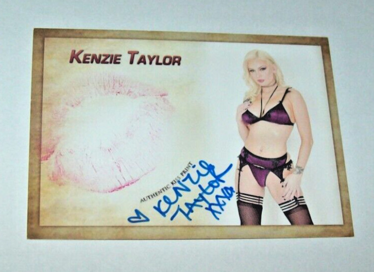 2023 Collectors Expo Model Kenzie Taylor Autographed Kiss Card 2