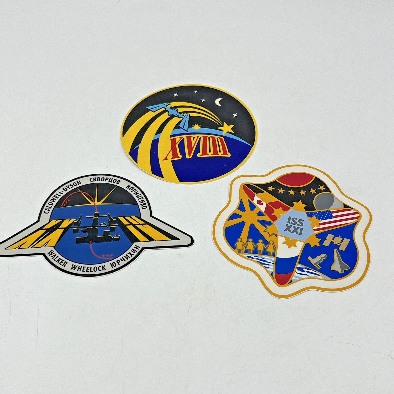 International Space Station Mission Patch Sticker Lot Of 3 International Space Station Mission Patch Sticker Lot Of 3