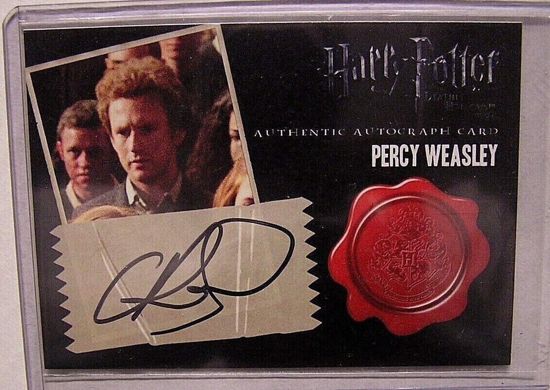 Harry Potter-Chris Rankin-Percy Weasley-DH Pt2-Movie-Film-Relic-Autograph Card