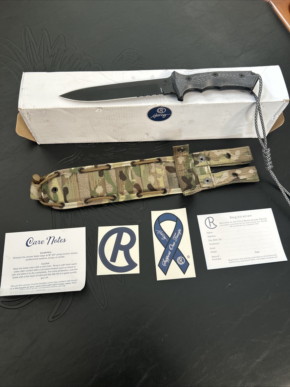 Chris Reeve Idaho Made CPM Magnacut Serrated Black Blade NEW Chris Reeve Idaho Made CPM Magnacut Serrated Black Blade NEW