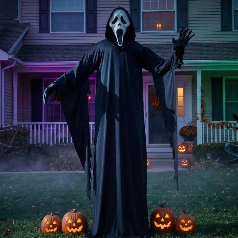 Ghost Face 10 Ft Outdoor Halloween Decoration - In Hand Ships Fast Ghost Face 10 Ft Outdoor Halloween Decoration - In Hand Ships Fast
