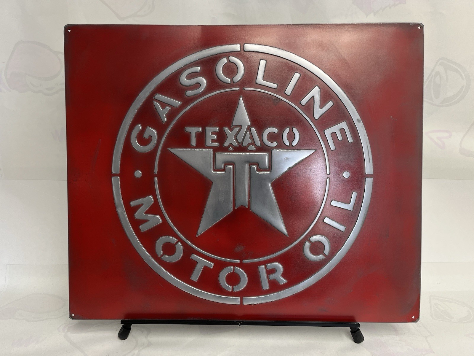 Texaco Vintage Steel Garage Sign 20x24 Handmade Aluminum Relief