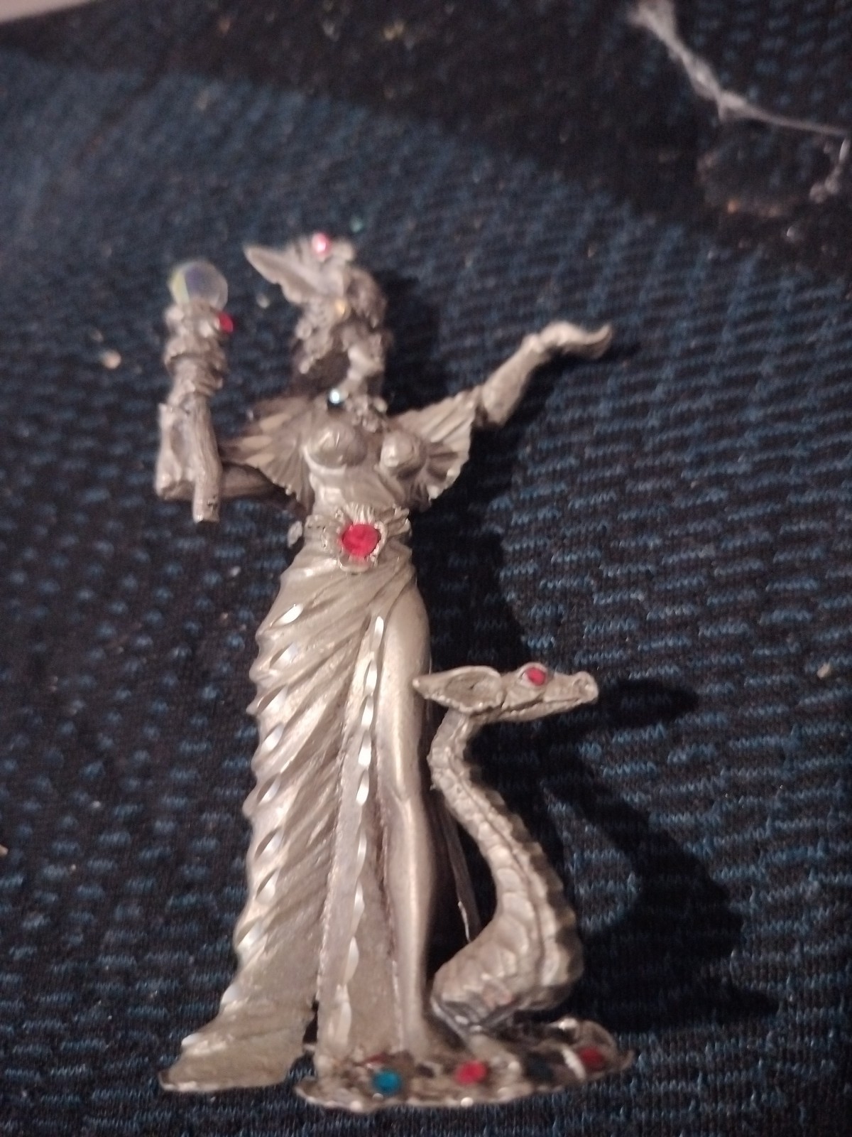 Vintage Ral Partha Pewter Figurine – 1988 Dragon Sorceress Queen (by Stefano... Vintage Ral Partha Pewter Figurine – 1988 Dragon Sorceress Queen (by Stefano...