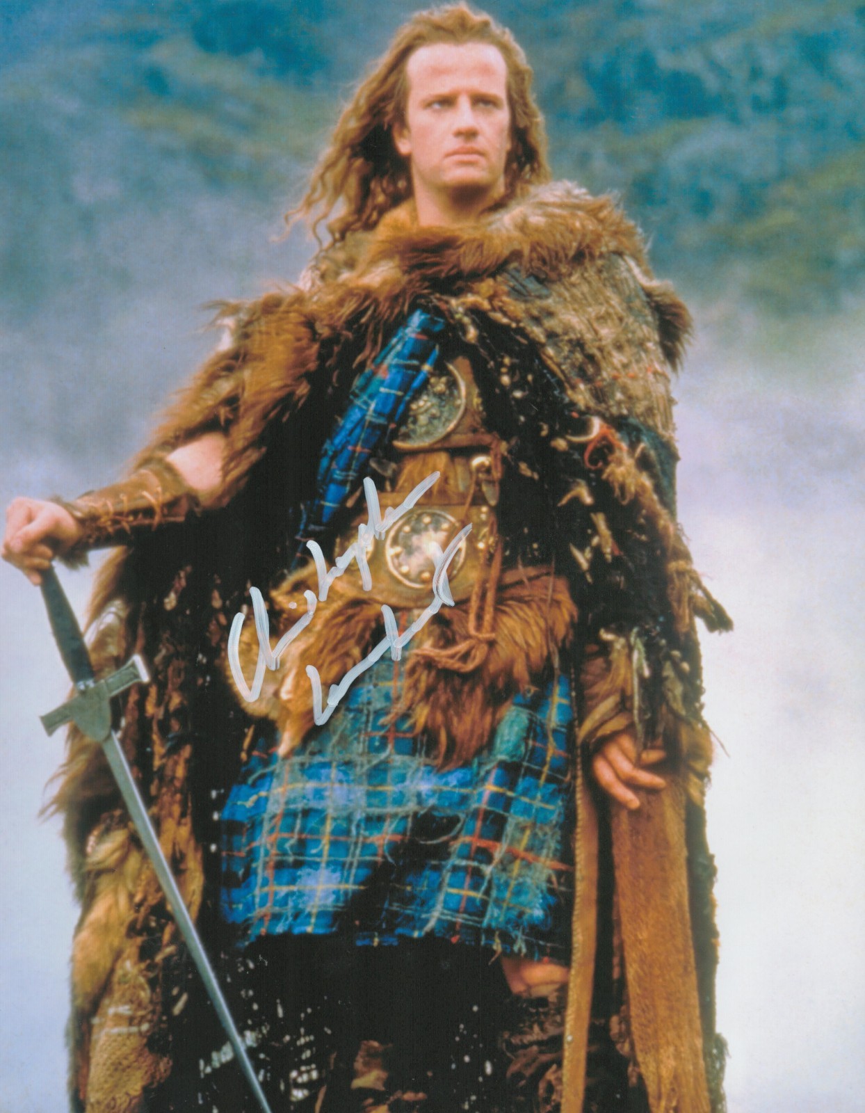 CHRISTOPHER LAMBERT SIGNED PHOTO (3) LARGE 14X11  HIGHLANDER