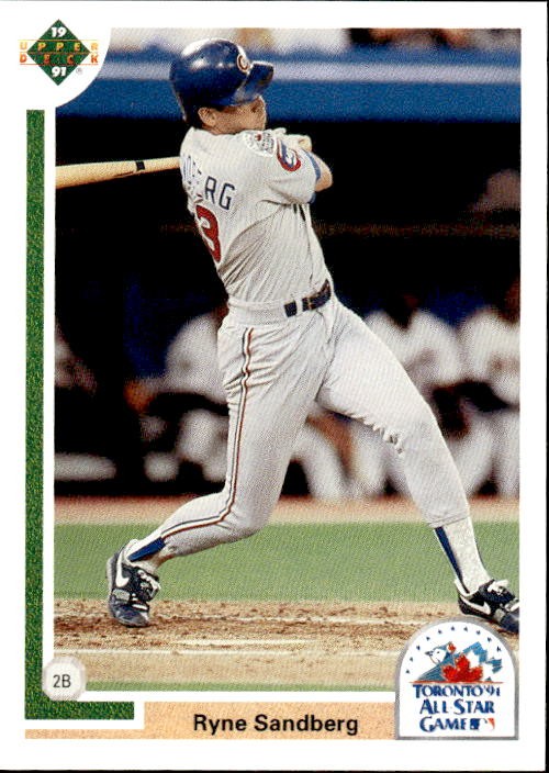 1991 All-Star Upper Deck Baseball Card # 93F Ryne Sandberg Cubs 1991 All-Star Upper Deck Baseball Card # 93F Ryne Sandberg Cubs