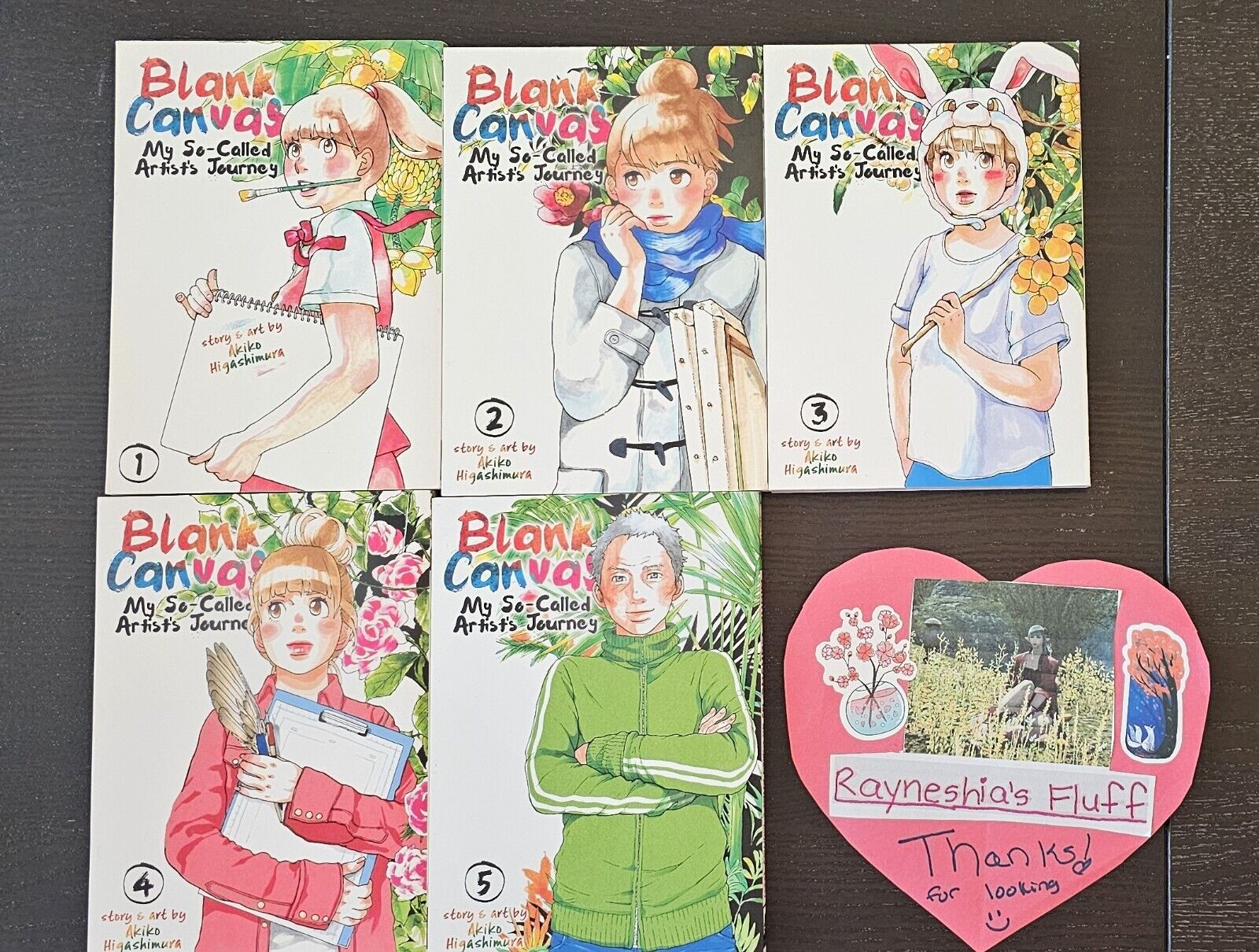 Blank Canvas: My So-Called Artist\'s Journey English Manga Complete (1-5) USED