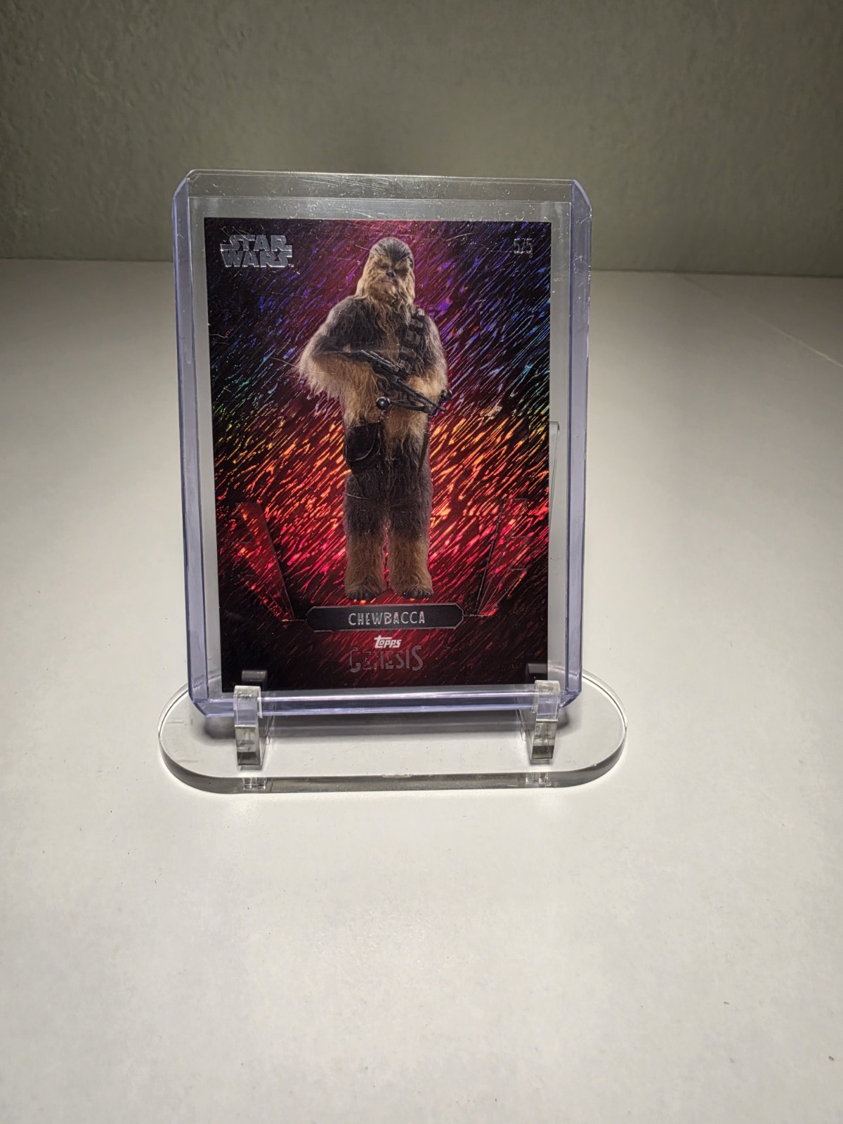 2025 Topps Disney Genesis Star Wars Chewbacca #9 Red Foil 5/5 Bookend 2025 Topps Disney Genesis Star Wars Chewbacca #9 Red Foil 5/5 Bookend