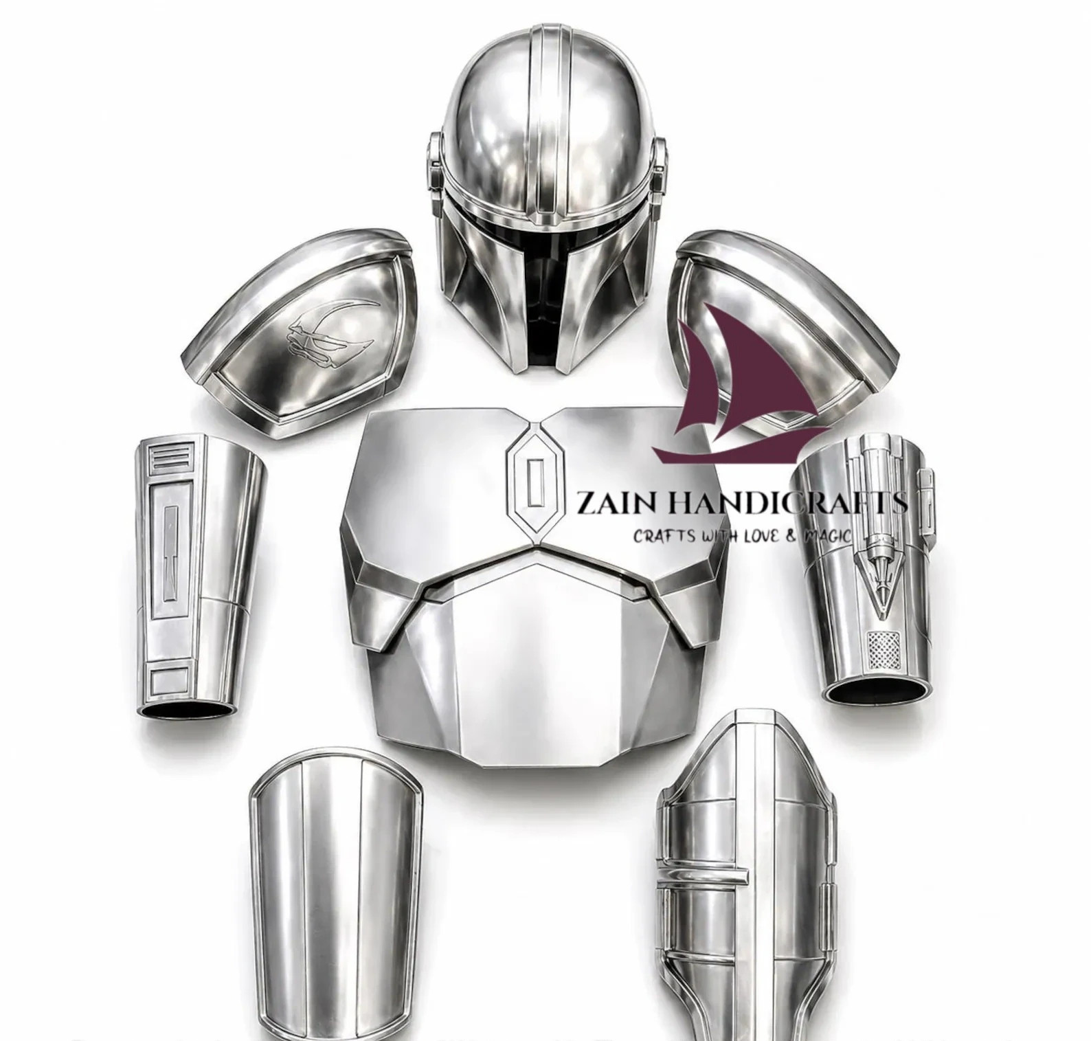ZAIN Mandalorian Sci-Fi Full Body Armor Helmet Chest Shoulder Cosplay Costume ZAIN Mandalorian Sci-Fi Full Body Armor Helmet Chest Shoulder Cosplay Costume