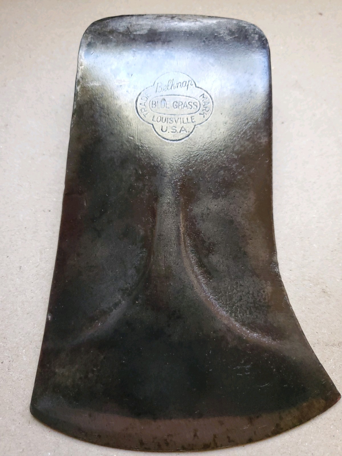 Vintage 3lb Belknap Bluegrass Single Bit axe head With Bevels Vintage 3lb Belknap Bluegrass Single Bit axe head With Bevels