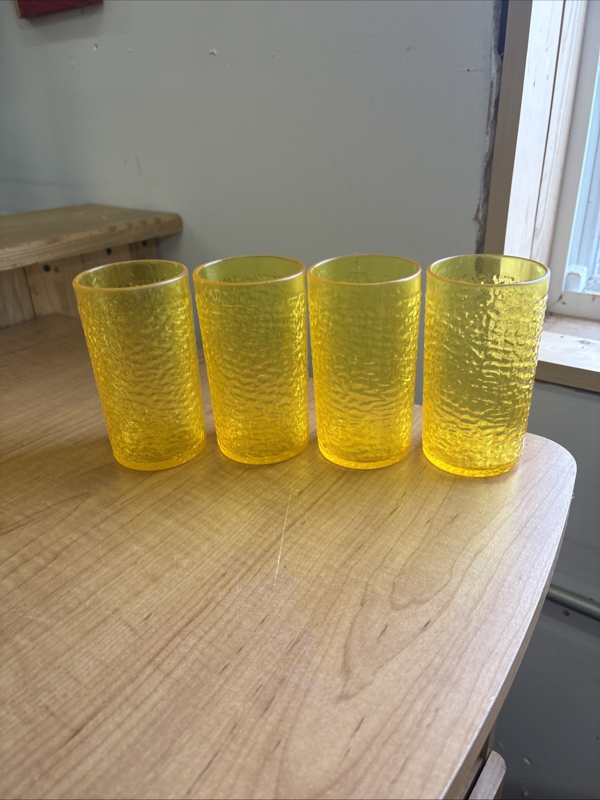 Vintage PMC Plastic Manufacturing Co. "Freeze" Textured Plastic Tumblers Glasses Vintage PMC Plastic Manufacturing Co. "Freeze" Textured Plastic Tumblers Glasses