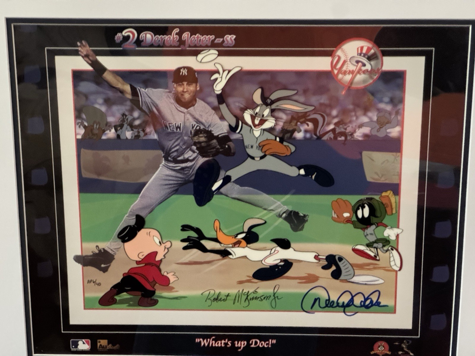 Warner Bros Derek Jeter Signed Cel Bugs Daffy Looney Tunes N Y Yankees Limited Warner Bros Derek Jeter Signed Cel Bugs Daffy Looney Tunes N Y Yankees Limited