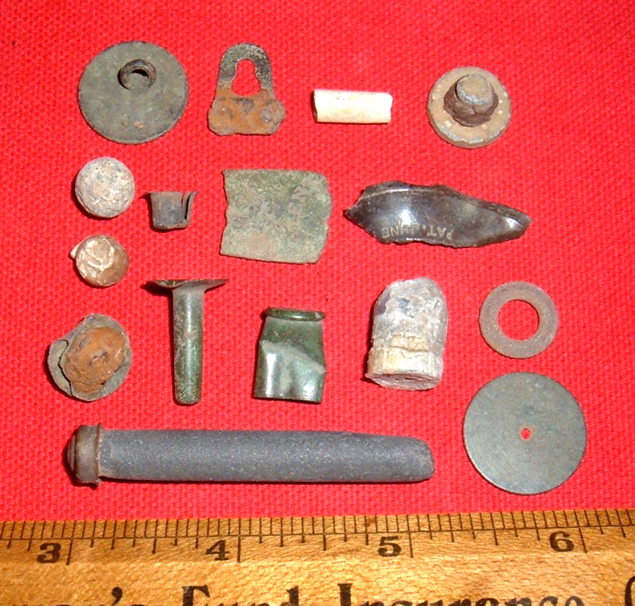 (16) Pieces American Civil War Metal Detector Field Findings ZK-5 (16) Pieces American Civil War Metal Detector Field Findings ZK-5