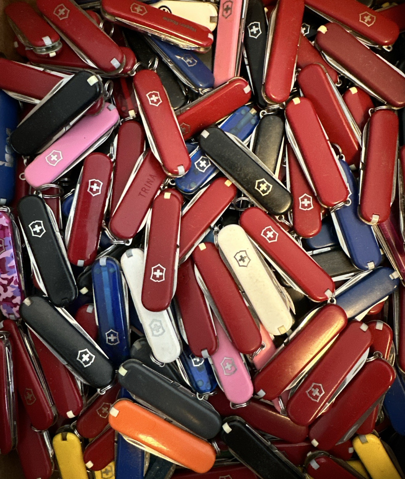 Lot of 5 Victorinox Classic Sd Swiss Army Knives - Multi colors and Logos Lot of 5 Victorinox Classic Sd Swiss Army Knives - Multi colors and Logos