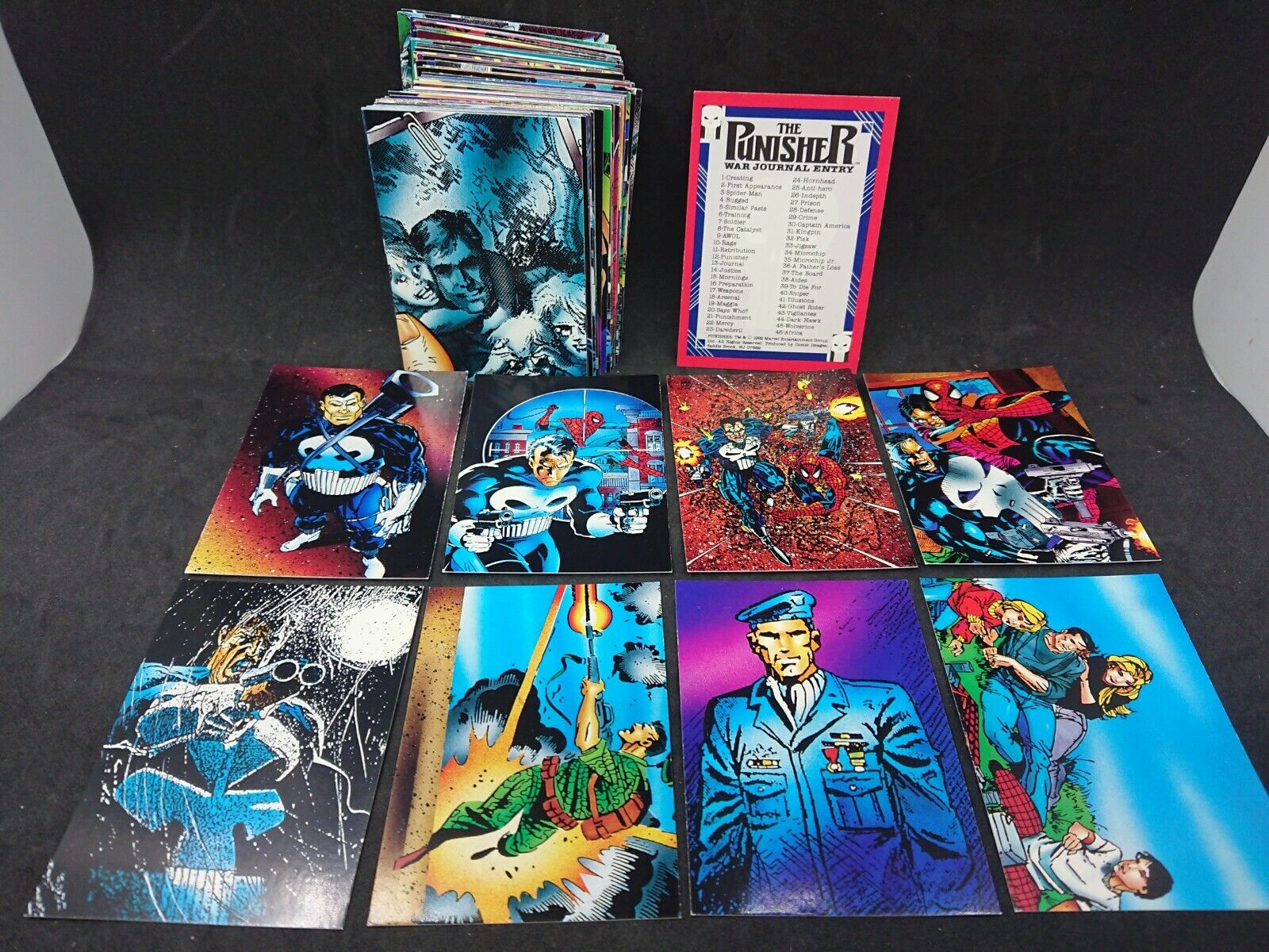 THE PUNISHER MARVEL 1992 COMIC IMAGES COMPLETE BASE CARD SET 1-90 CARDS