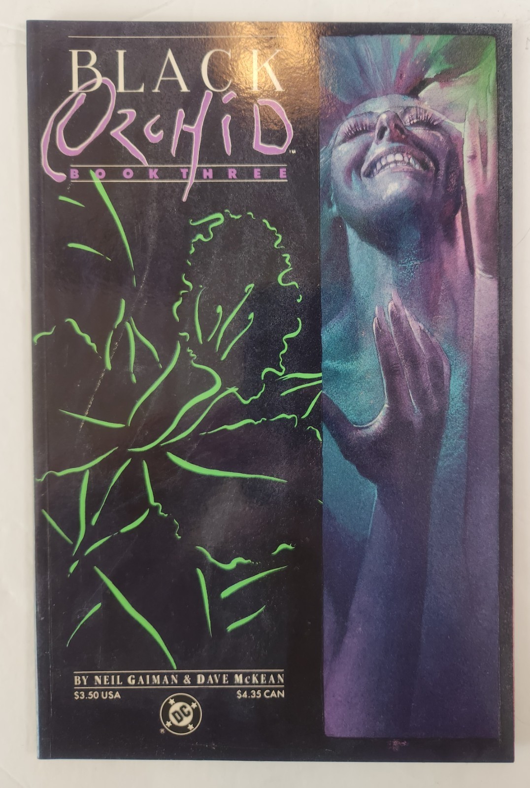BLACK ORCHID: BOOK THREE NEIL GAIMAN DAVE MCKEAN DC 1st PRINT TPB 1988 VF+ BLACK ORCHID: BOOK THREE NEIL GAIMAN DAVE MCKEAN DC 1st PRINT TPB 1988 VF+