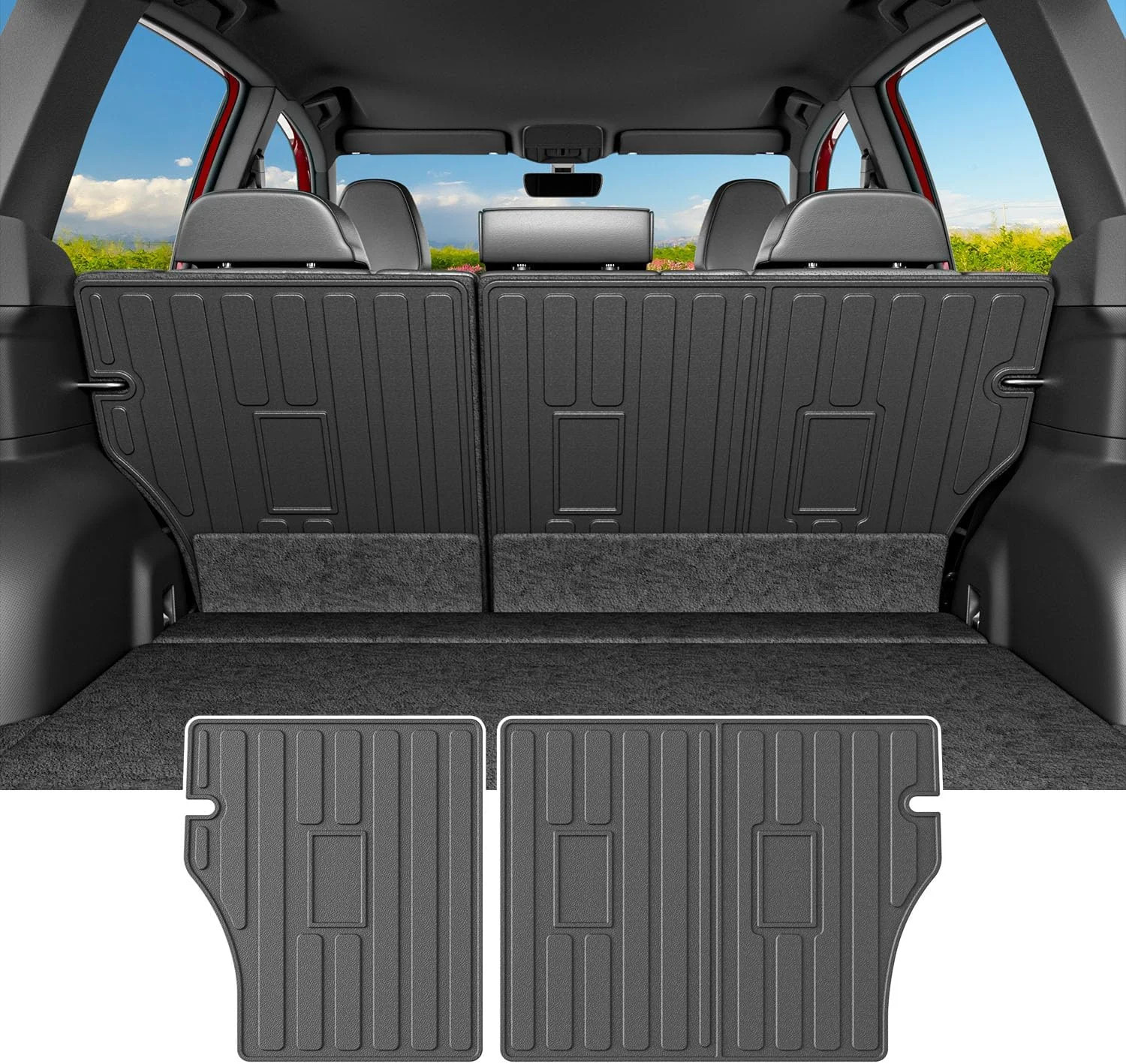 powoq Cargo Mat Compatible with 2025 2026 Subaru Forester Trunk Mat TPE Backrest powoq Cargo Mat Compatible with 2025 2026 Subaru Forester Trunk Mat TPE Backrest