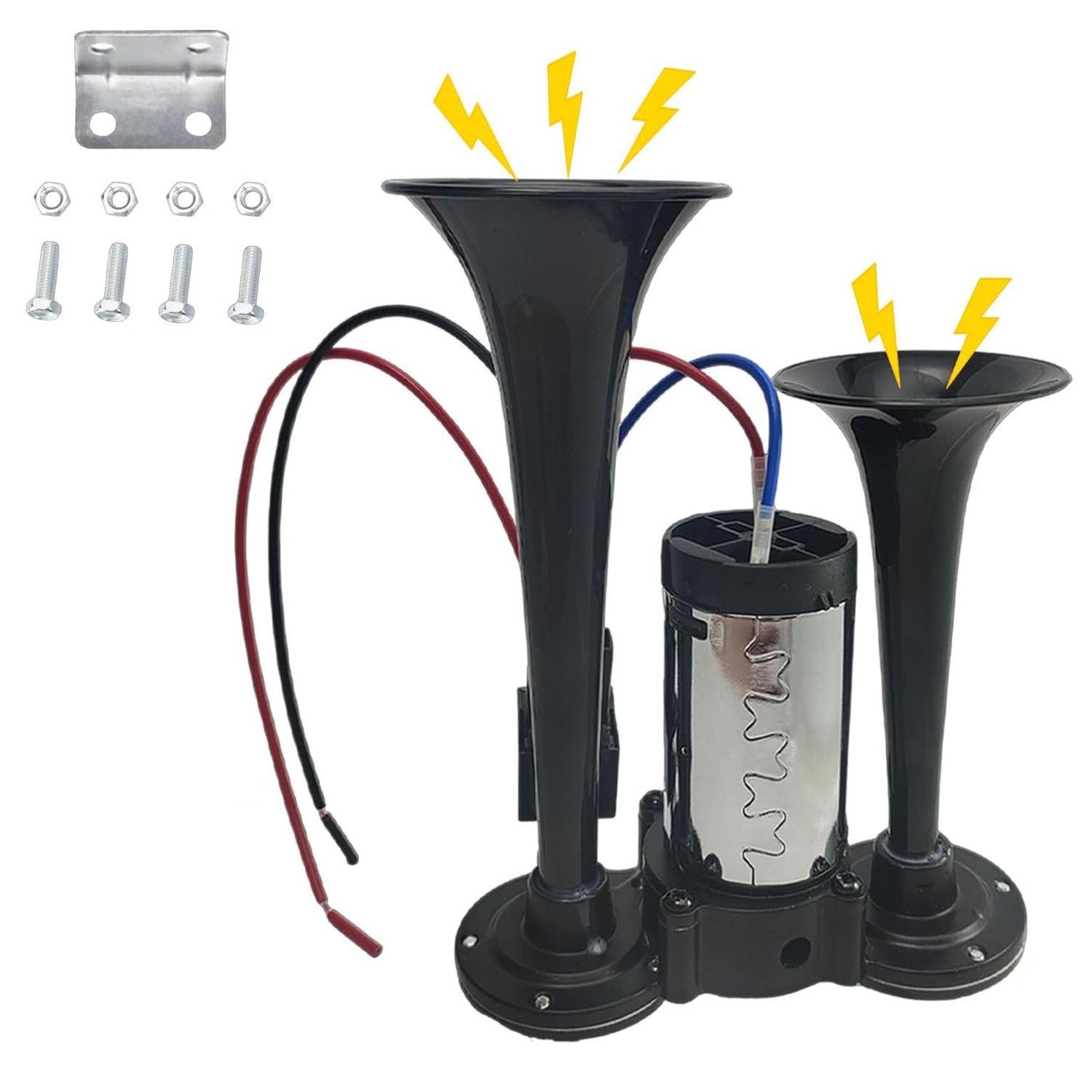 12V 600DB Air Horn Dual Trumpets,Super Loud Air Horn,Dual Electric Air Horns Kit 12V 600DB Air Horn Dual Trumpets,Super Loud Air Horn,Dual Electric Air Horns Kit