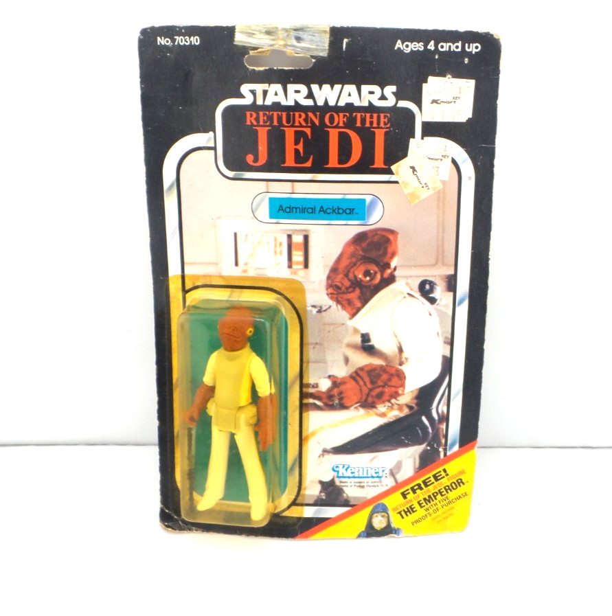 Vintage 1983 Kenner Star Wars ADMIRAL ACKBAR Figure ROTJ 65 Back Vintage 1983 Kenner Star Wars ADMIRAL ACKBAR Figure ROTJ 65 Back