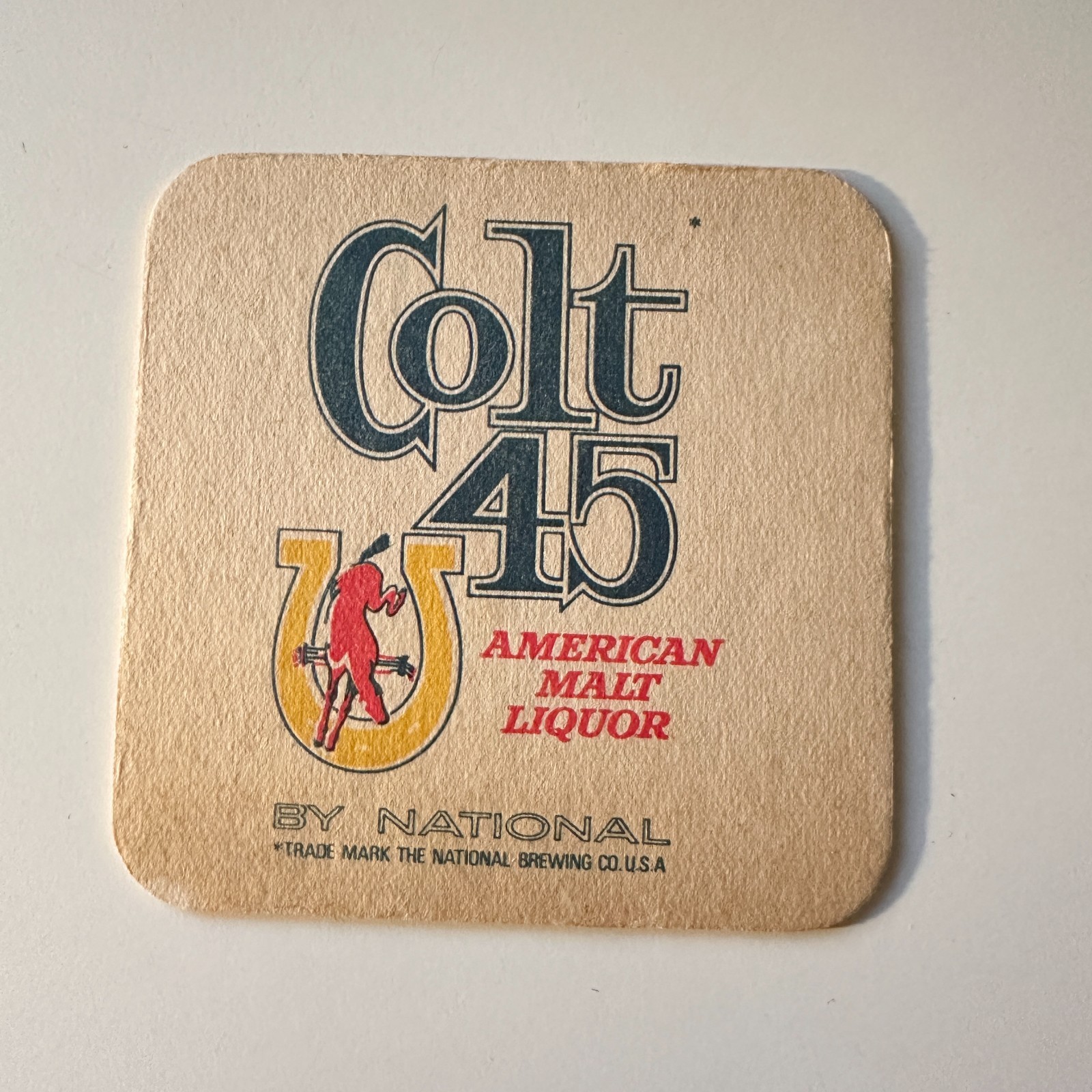 Colt 45 American Malt Liquor By National Brewing Co Vintage Coaster 5H9-CO1 Colt 45 American Malt Liquor By National Brewing Co Vintage Coaster 5H9-CO1