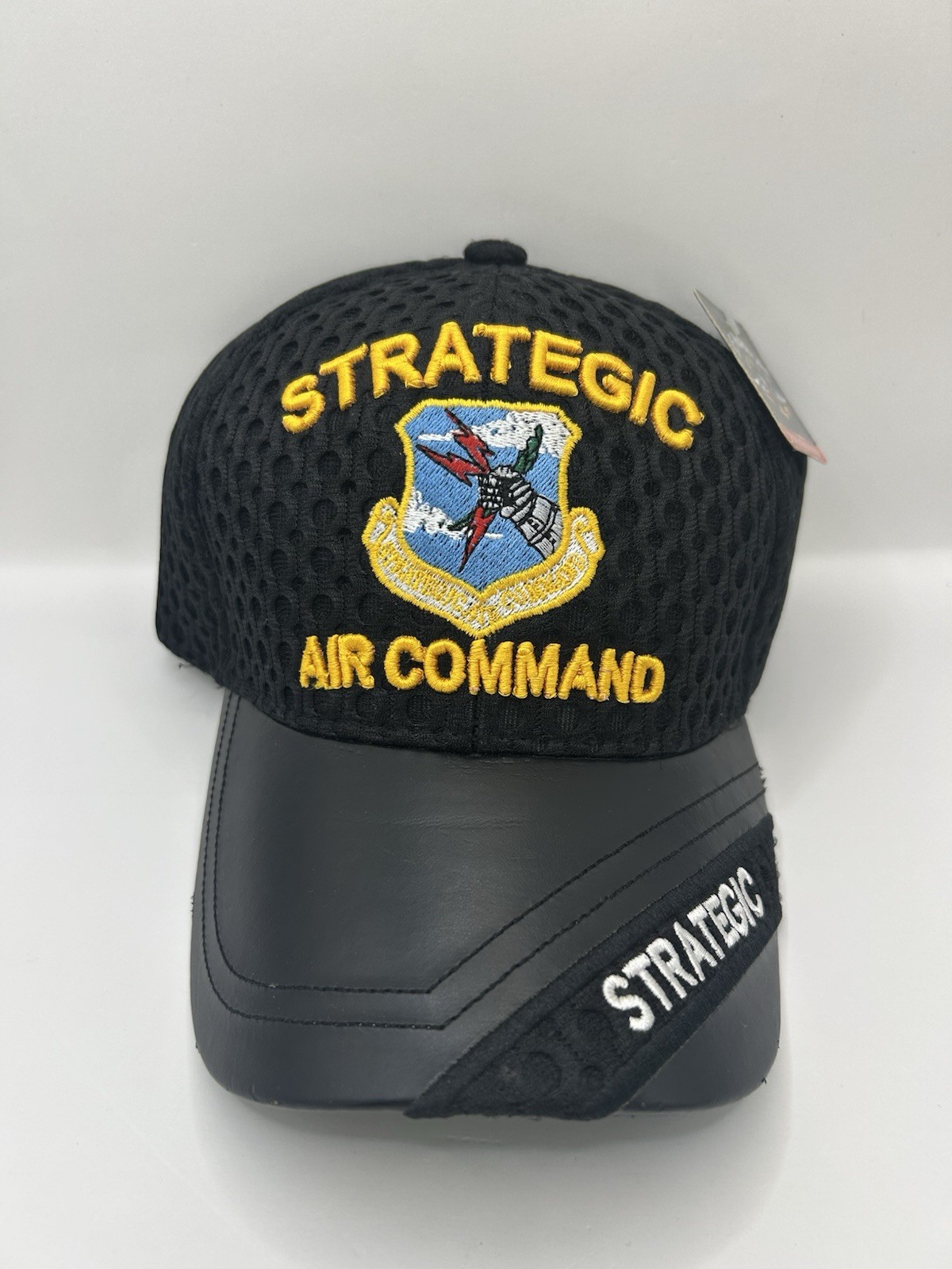STRATEGIC AIR COMMAND, Air Force, Black Baseball Cap, U. S. Warriors, One Size STRATEGIC AIR COMMAND, Air Force, Black Baseball Cap, U. S. Warriors, One Size