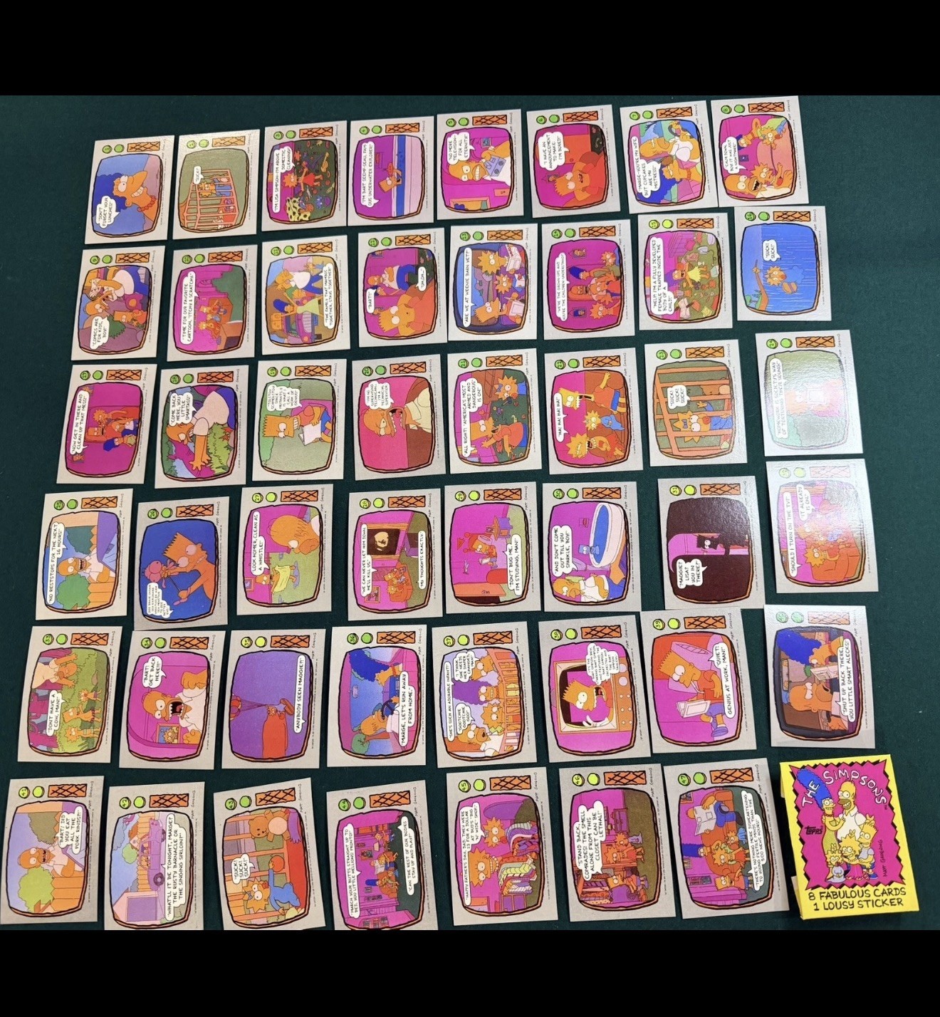 Simpsons Trading Cards - 1990 Topps - 100% COMPLETE SET 88/88 CARDS BART Rookie Simpsons Trading Cards - 1990 Topps - 100% COMPLETE SET 88/88 CARDS BART Rookie