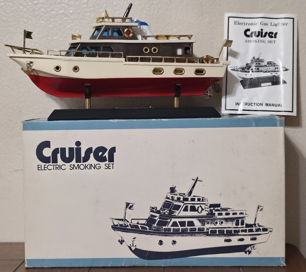 Rare Vintage Waco Boat Yacht Cabin Cruiser Desk Table Lighter Japan 60's W/BOX Rare Vintage Waco Boat Yacht Cabin Cruiser Desk Table Lighter Japan 60's W/BOX