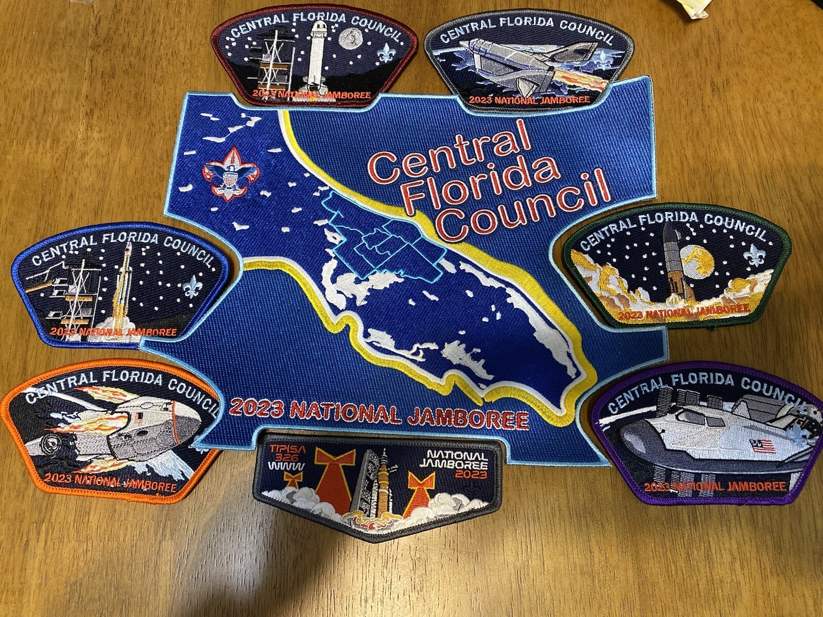 Mint 2023 National Jamboree 8 Piece JSP Set Central Florida Council Space Mint 2023 National Jamboree 8 Piece JSP Set Central Florida Council Space