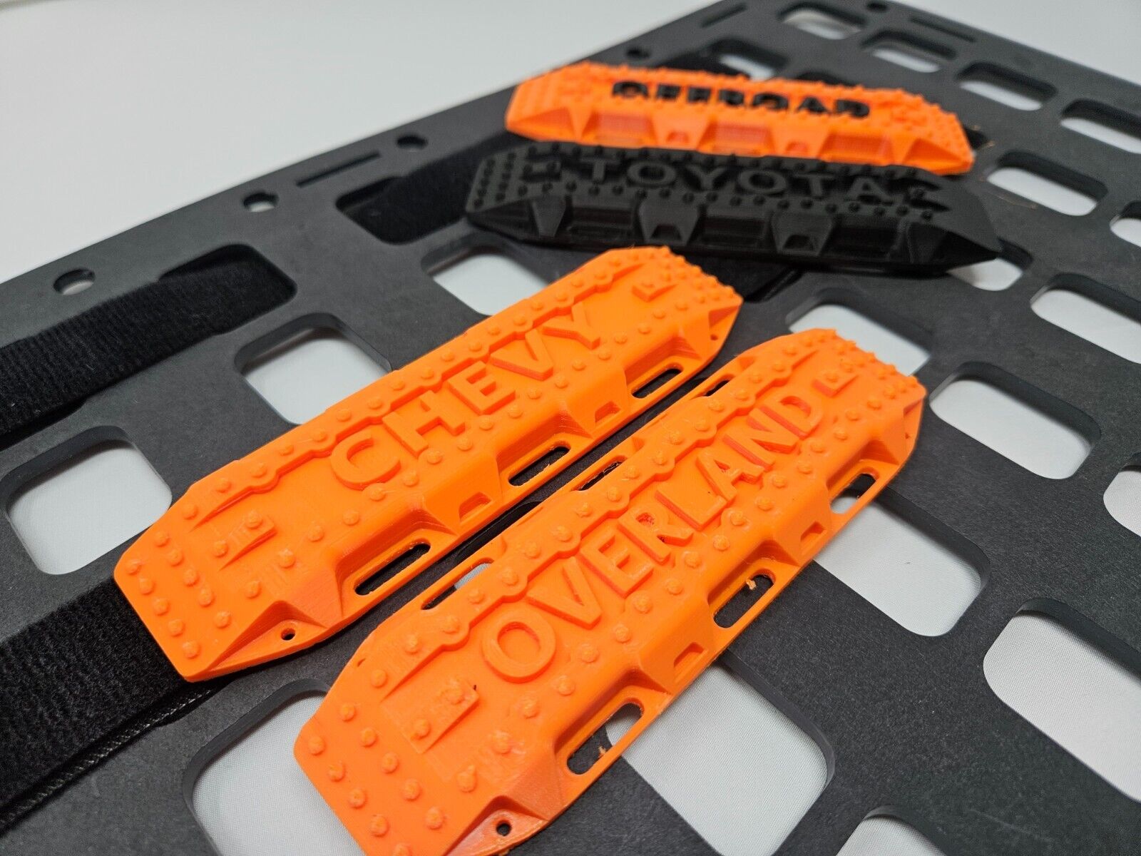 TracPatch - Custom Traction Board Patches (OFFROAD- Black Text on Orange)