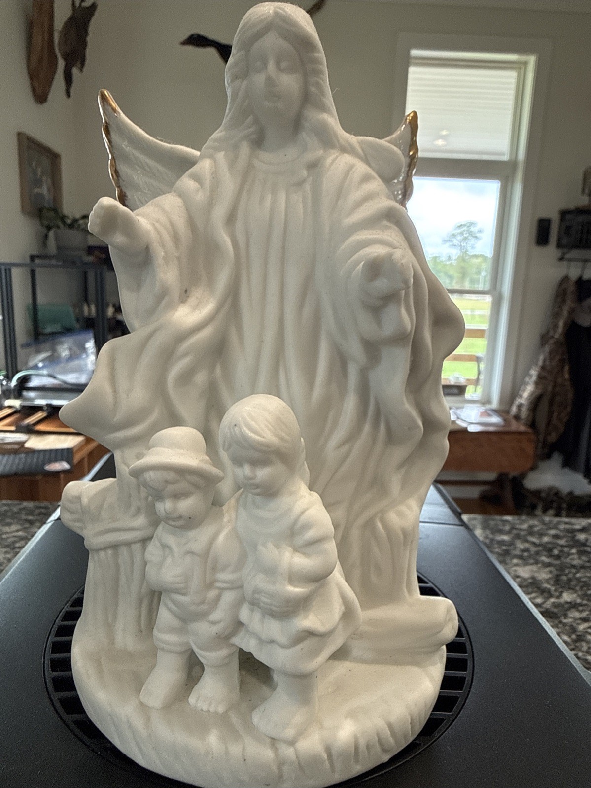 Vintage Kirkland Guardian Angel, Porcelain, Nightlight Not Included Vintage Kirkland Guardian Angel, Porcelain, Nightlight Not Included