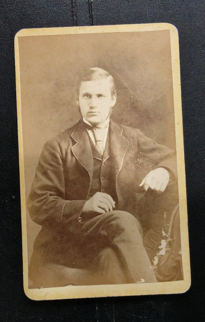 Handsome Young Man. Seated. Victorian CDV Photograph.