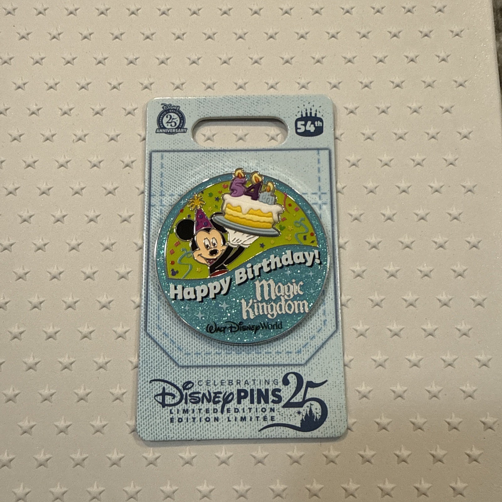 2025 Disney Parks Magic Kingdom Happy 54th Birthday Button Pin Limited Edition 2025 Disney Parks Magic Kingdom Happy 54th Birthday Button Pin Limited Edition