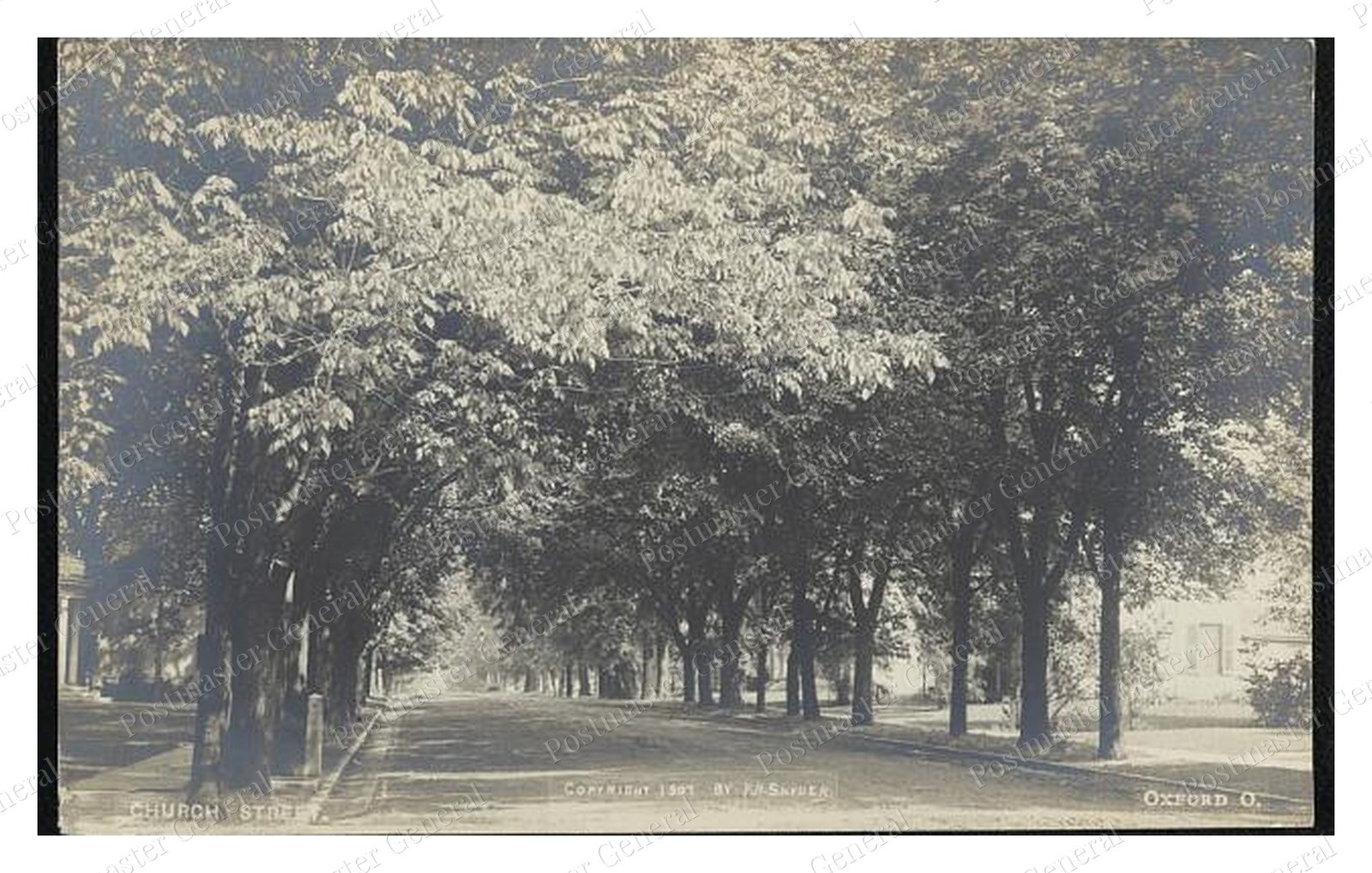 Oxford Ohio Church Street Standard Postcard COPY RPPC Oxford Ohio Church Street Standard Postcard COPY RPPC