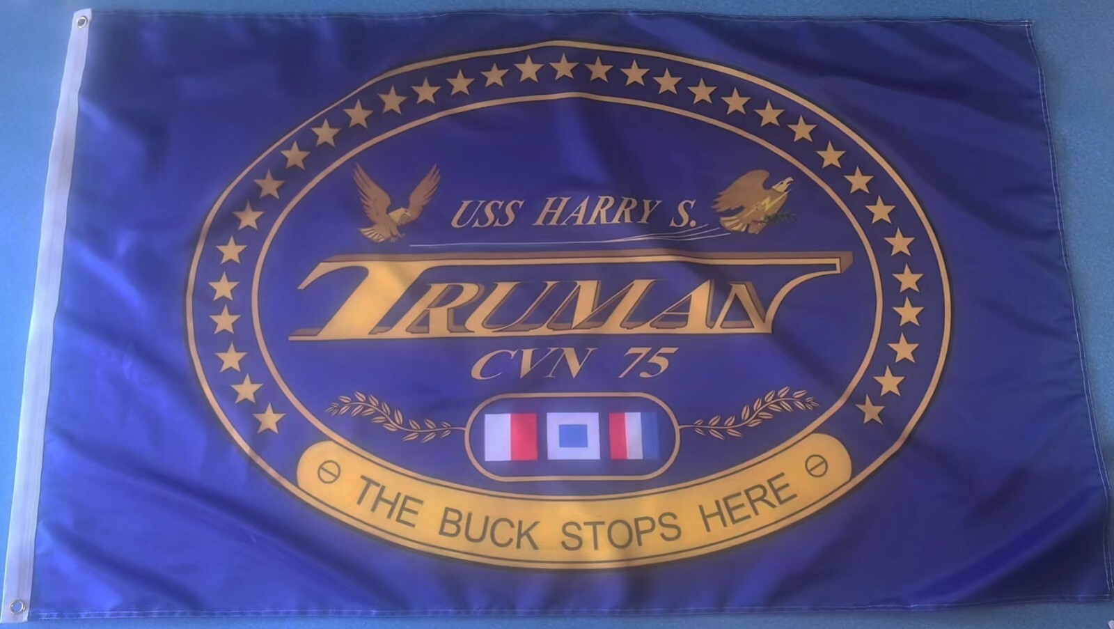 USN US NAVY CVN-75 USS Harry S.Truman 3x5 ft Single-Sided Flag Banner USN US NAVY CVN-75 USS Harry S.Truman 3x5 ft Single-Sided Flag Banner