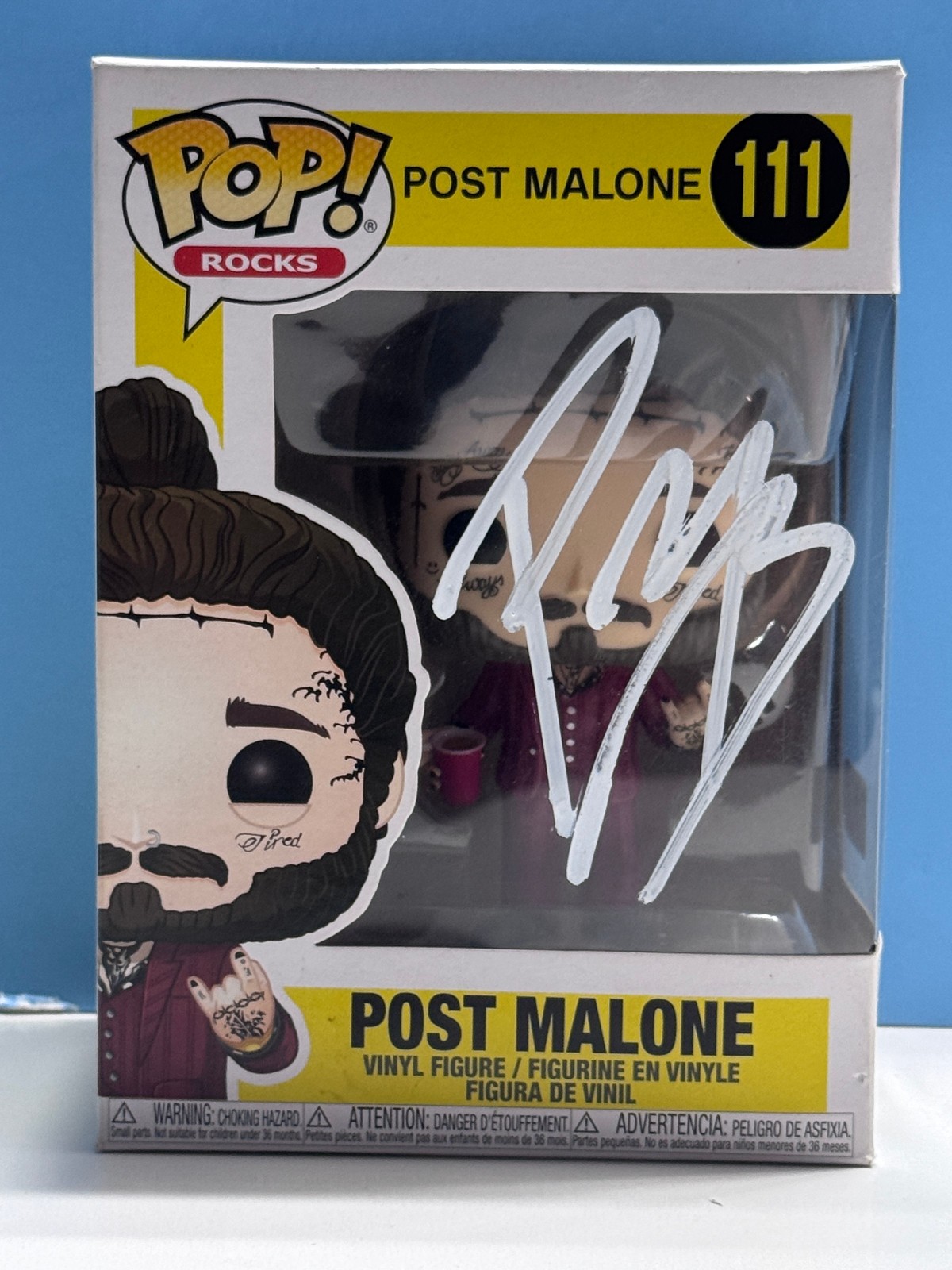 Funko Pop Rocks POST MALONE #111 SIGNED AUTHENTICATED with COA & CASE Funko Pop Rocks POST MALONE #111 SIGNED AUTHENTICATED with COA & CASE