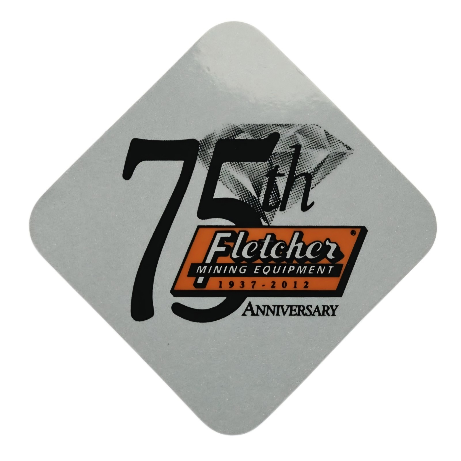 NOS 2" 75th Anniversary J.H. Fletcher & Co. Mining Equipment Vinyl Decal Sticker