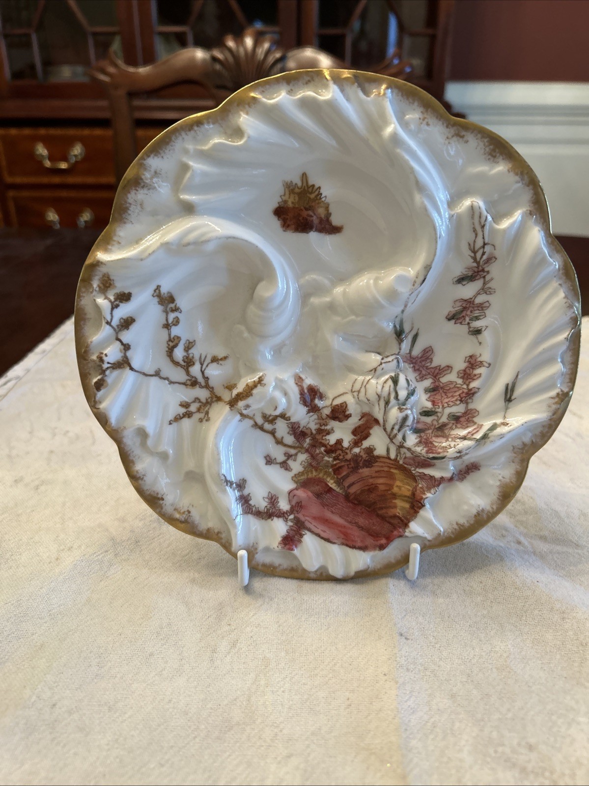 Antique Haviland CFH GDM Limoges France Oyster Plate 1890’s Highly Decorated Antique Haviland CFH GDM Limoges France Oyster Plate 1890’s Highly Decorated