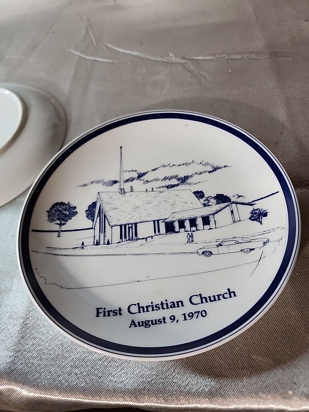 Vintage First Christian Church 1970 Decorative Plate