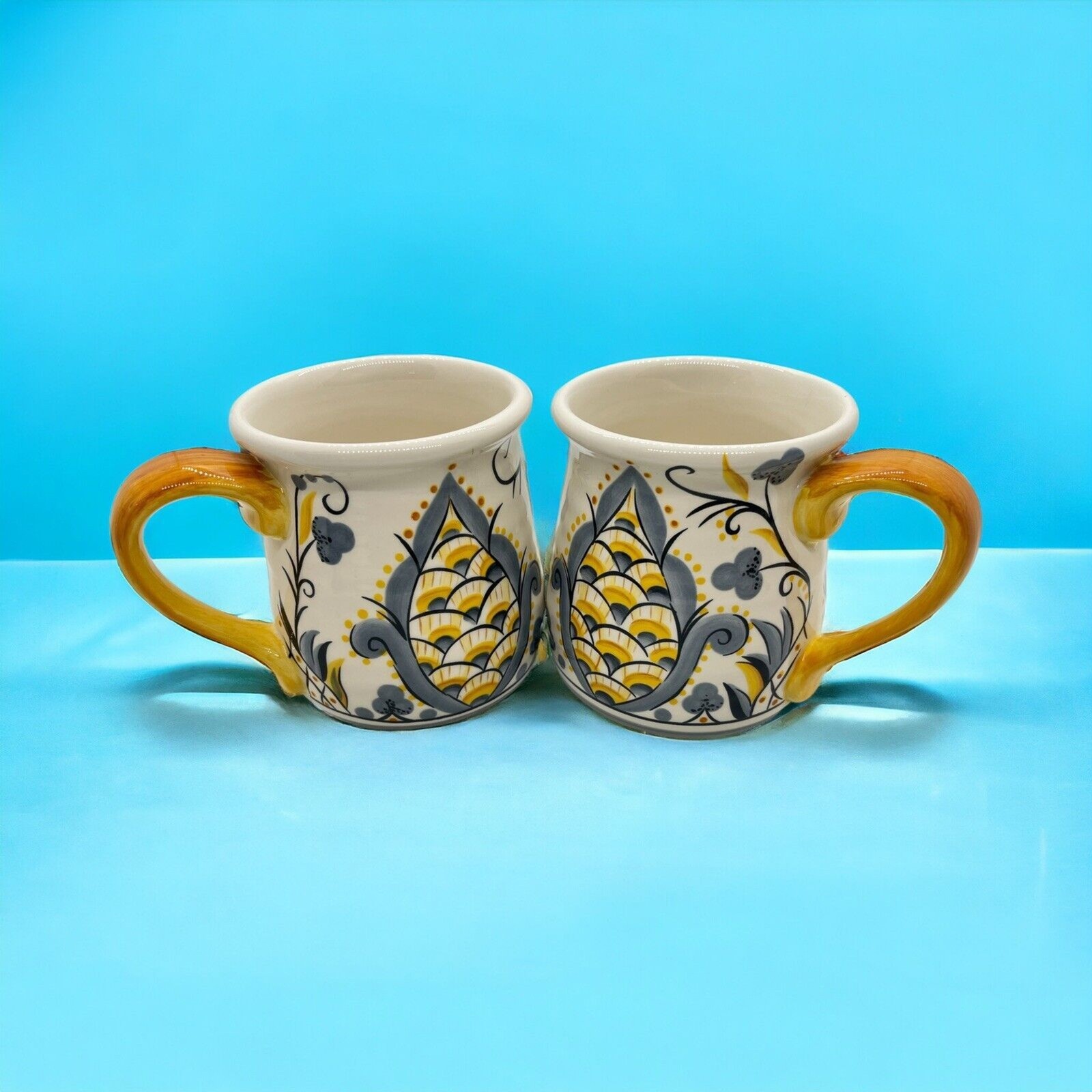 Pier 1 Large Coffee Mug 4 3/4" High - Set Of 2 Pier 1 Large Coffee Mug 4 3/4" High - Set Of 2