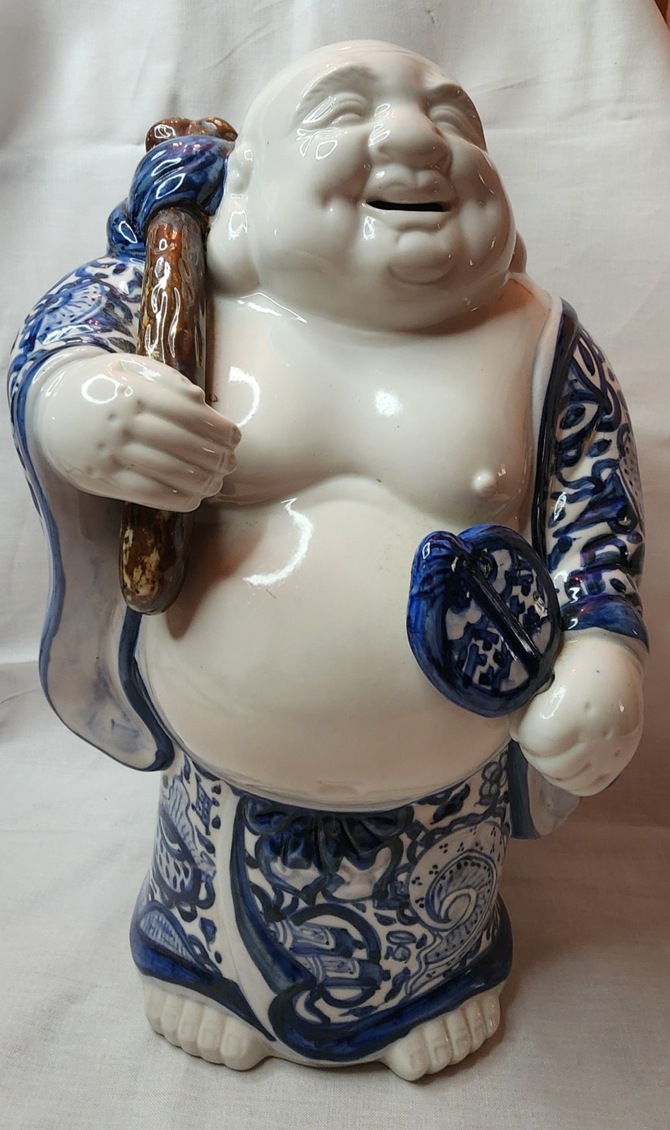 Vintage Japanese  Kutani  Hotei Buddha Figurine / Japanese Art
