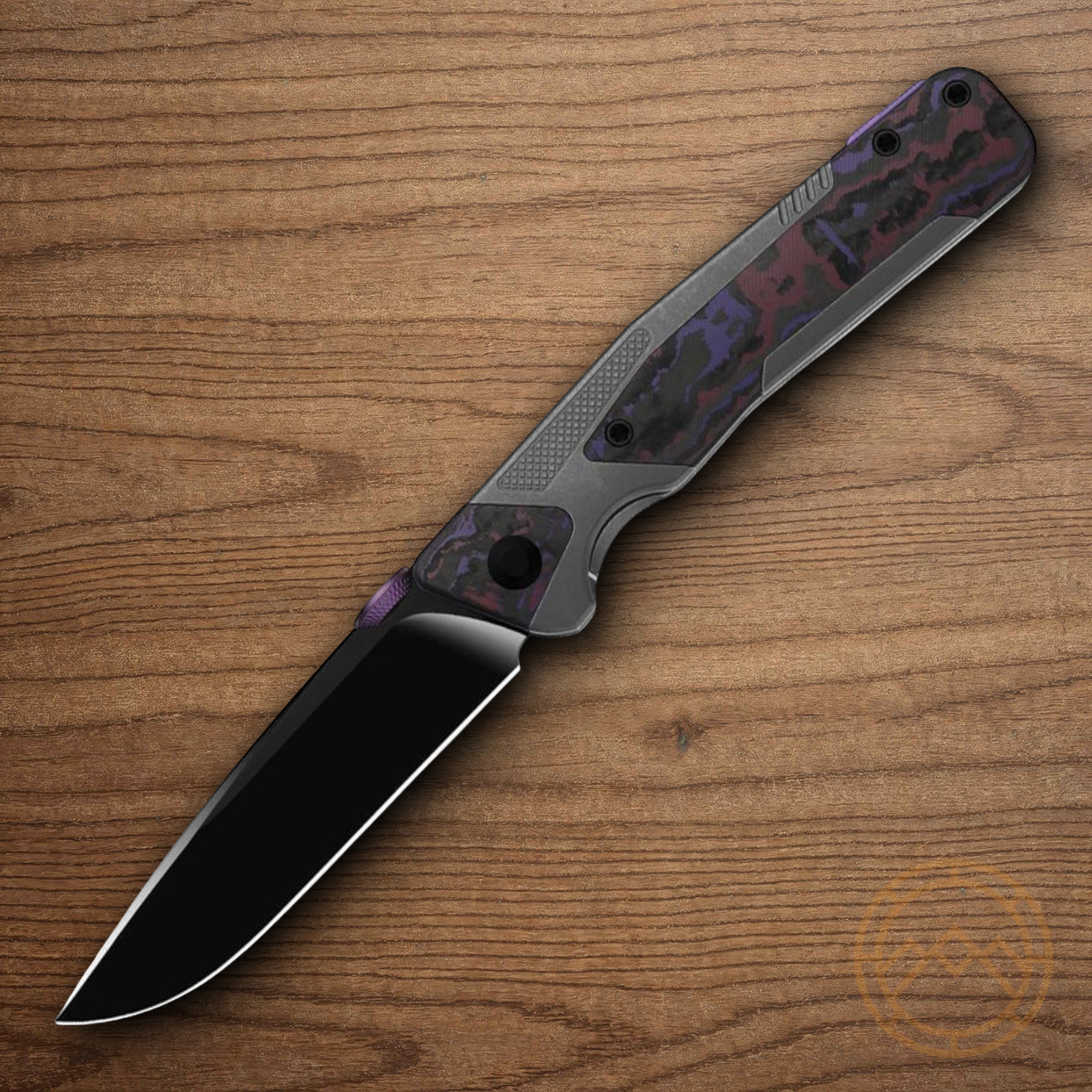 Kizer Cutlery Folding Knife 3.38" K390 Tool Steel Blade Titanium/Carbon F Handle