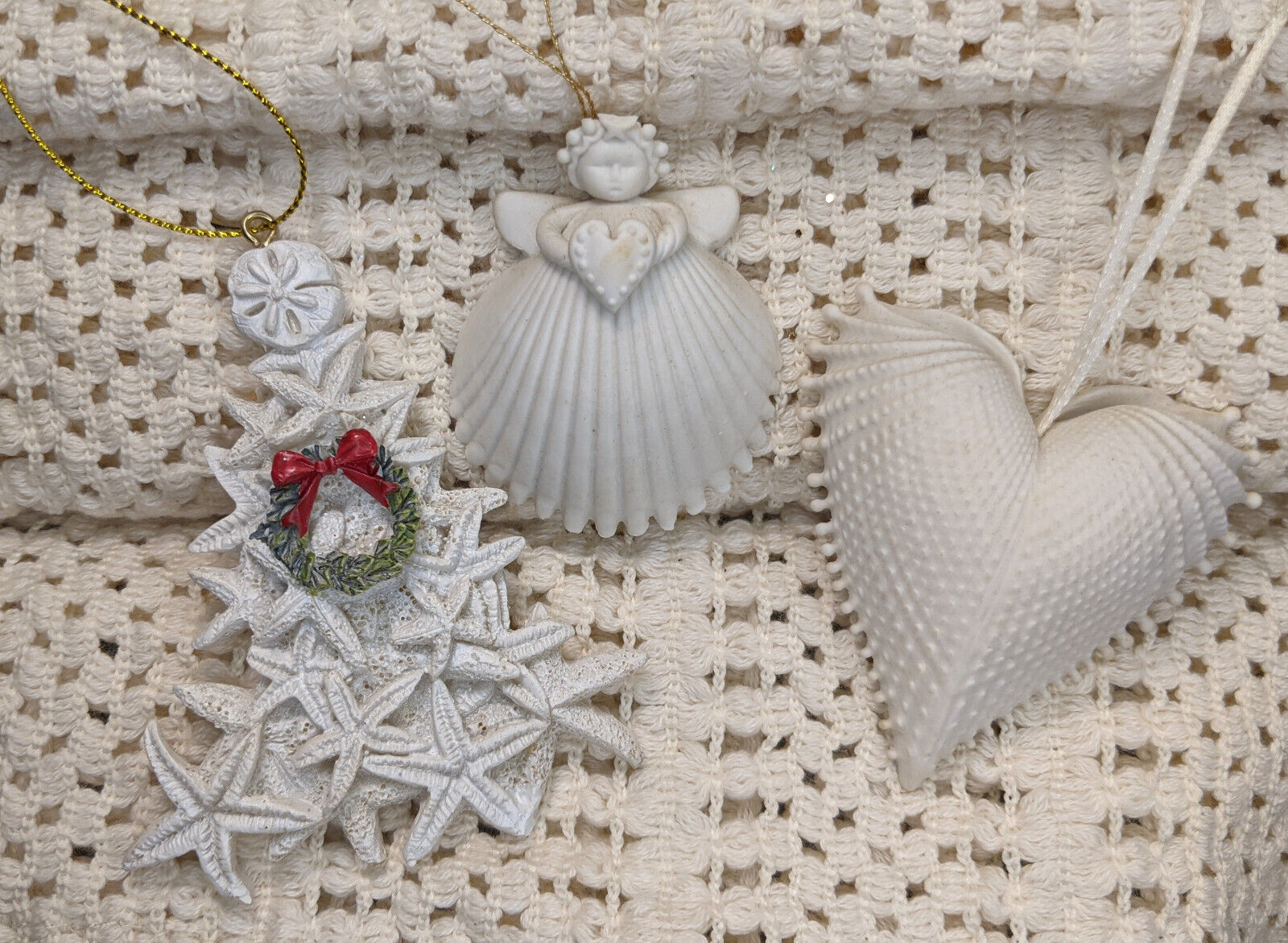Christmas Ornaments Margaret Furlong  heartangel BarryOwenCo Starfish Tree lot 3