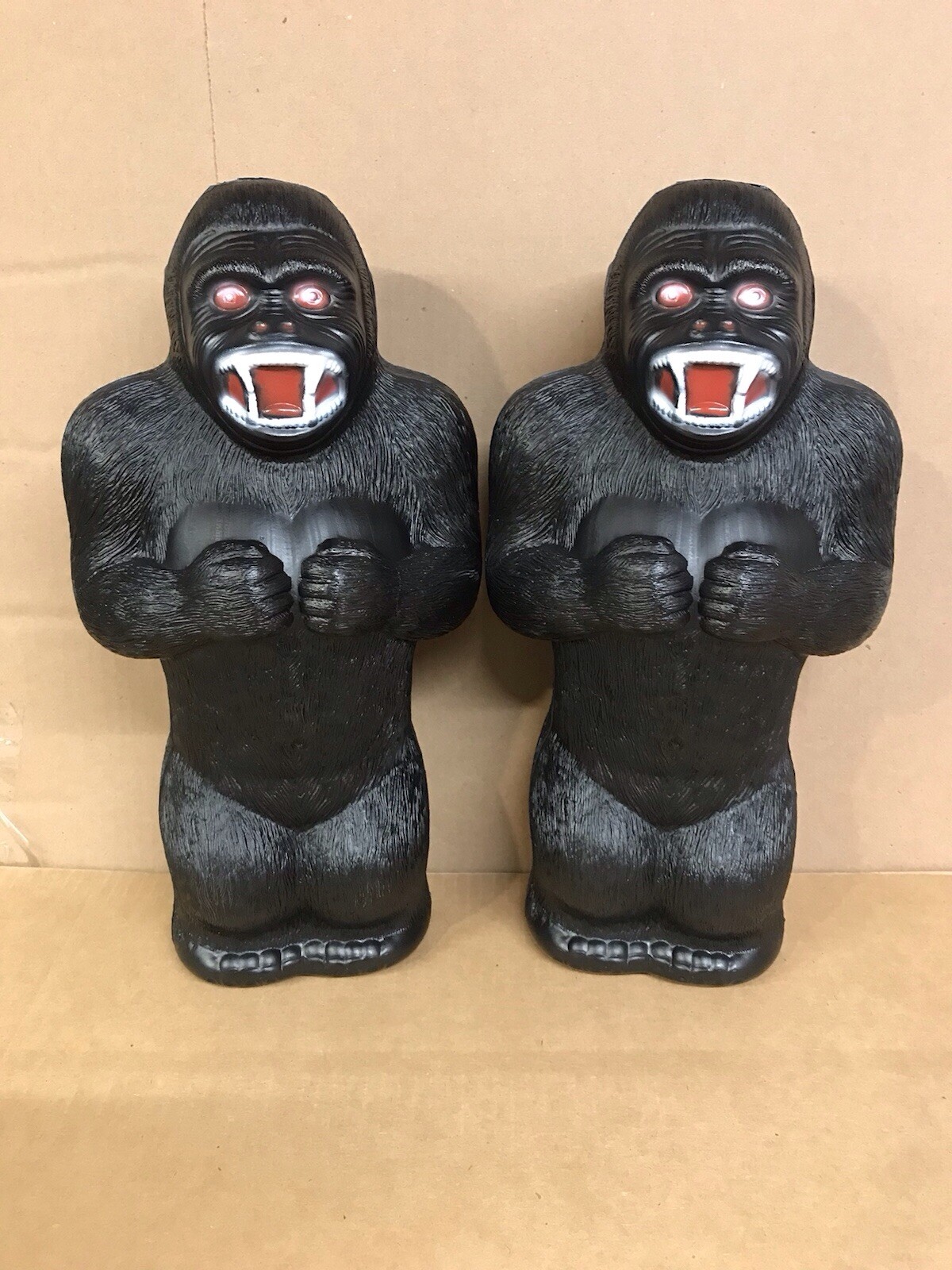 Blow Mold King Kong Gorilla Banks Plastic Renzy Mold 17” Inches Tall PAIR Blow Mold King Kong Gorilla Banks Plastic Renzy Mold 17” Inches Tall PAIR