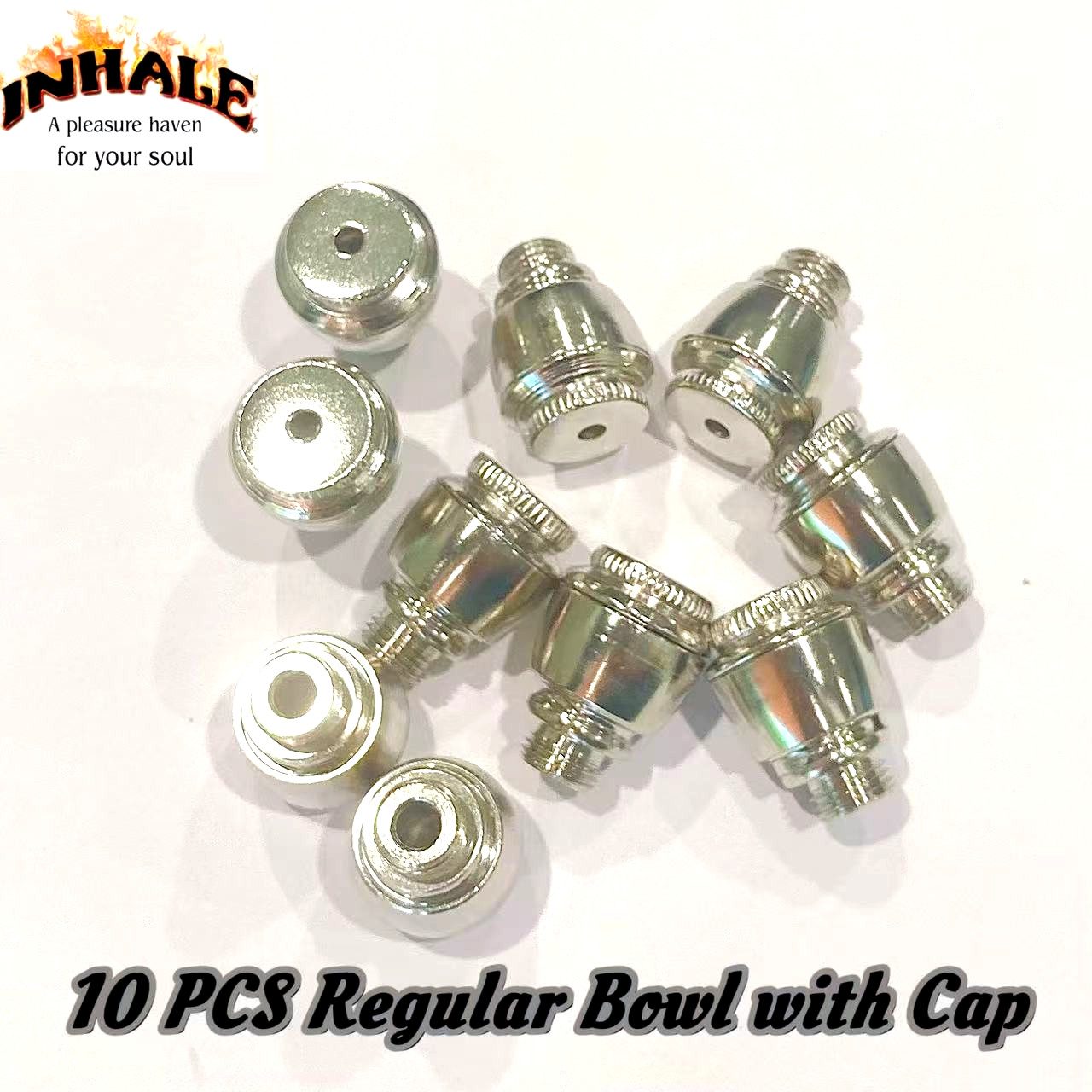 10 PCS metal parts regular bowl w cap for herb tobacco smoking pipe or lamp 10 PCS metal parts regular bowl w cap for herb tobacco smoking pipe or lamp