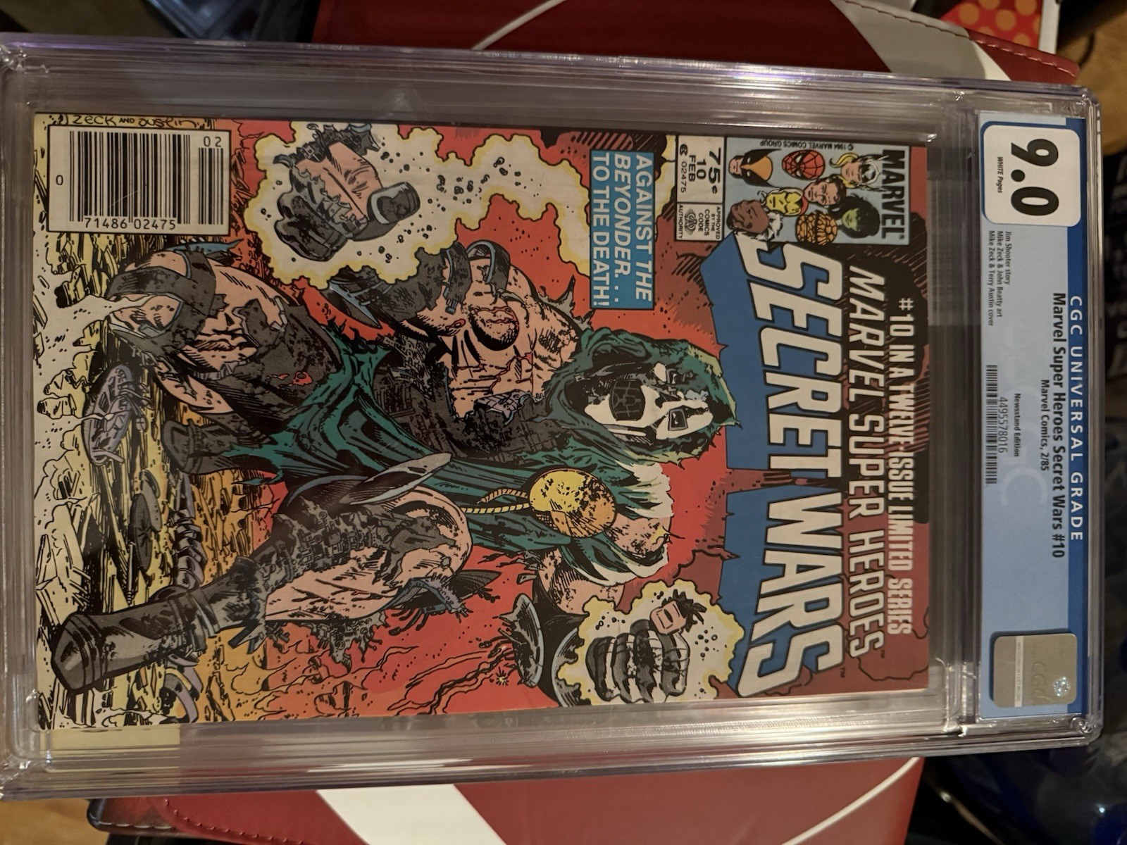 Marvel Super Heroes Secret Wars #10 (1985) CGC 9.0 White Pages Doctor Doom Cover