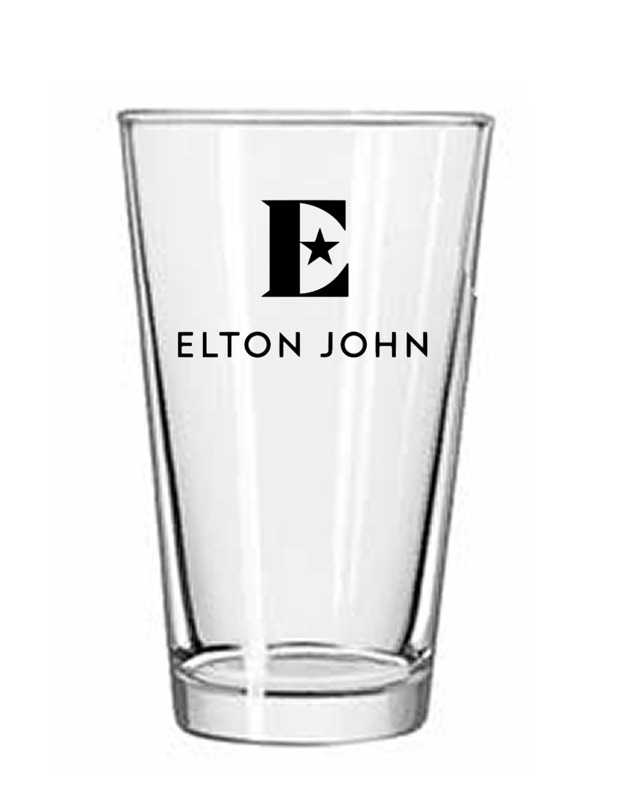 Elton John - Rock and Roll - 16 oz Pint Beer Glass Pub Seltzer Tea Cocktail
