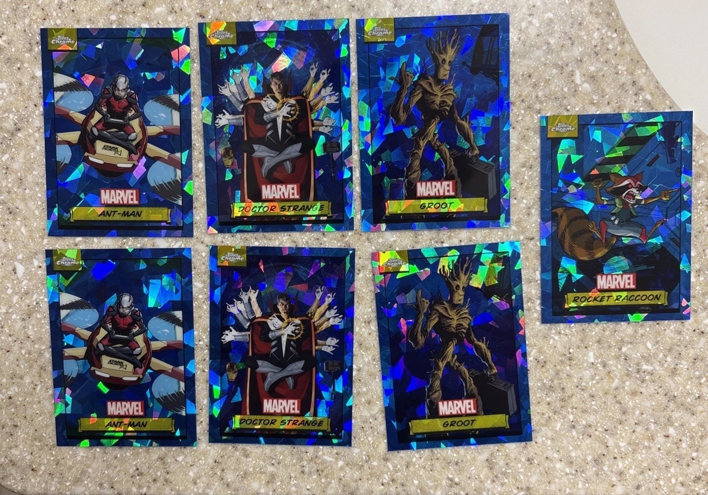 2024 Topps Sapphire Marvel 7 Card Lot Groot, Ant Man, Dr Strange & Rocket 2024 Topps Sapphire Marvel 7 Card Lot Groot, Ant Man, Dr Strange & Rocket